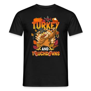 Thanksgiving et football - Dabbing Turkey - T-shirt homme - noir - Devant - AI Model Male 178 light (178cm)