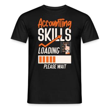 Accountant Bookkeeper Accounting - Men's T-Shirt - black - Front - AI Model Male 178 light (178cm)