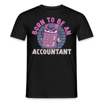 Accountant Bookkeeper Accounting - Men's T-Shirt - black - Front - AI Model Male 178 light (178cm)