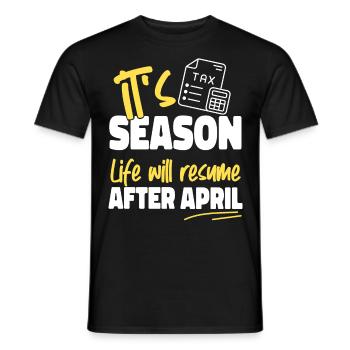 Accountant Bookkeeper Accounting - Men's T-Shirt - black - Front - AI Model Male 178 light (178cm)