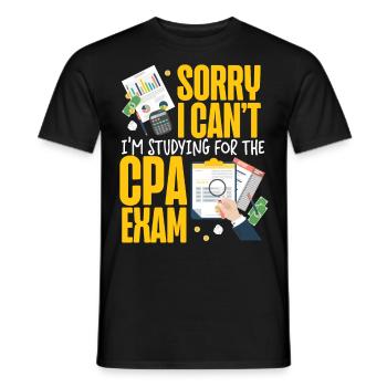 Accountant Bookkeeper Accounting - Men's T-Shirt - black - Front - AI Model Male 178 light (178cm)