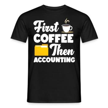 Accountant Bookkeeper Accounting - Men's T-Shirt - black - Front - AI Model Male 178 light (178cm)