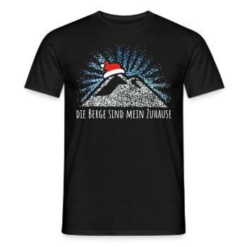 Berge Ski Snowboard Wintersport Weihnachtsmotiv - Männer T-Shirt - Schwarz - Vorne - AI Model Male 178 light (178cm)