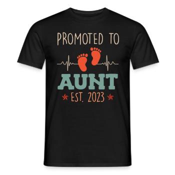 Promu tante Promotion 2023 Meilleure tante - T-shirt homme - noir - Devant - AI Model Male 178 light (178cm)