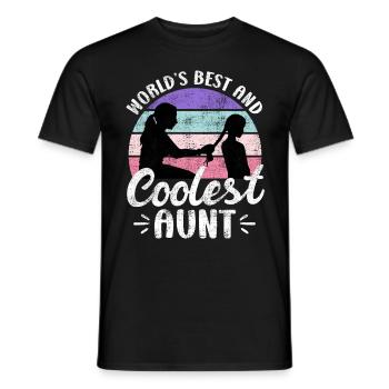La tante la plus cool et la meilleure du monde Oncle Tante - T-shirt homme - noir - Devant - AI Model Male 178 light (178cm)