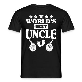 Best Uncle in the World Uncle - Men's T-Shirt - black - Front - AI Model Male 178 light (178cm)