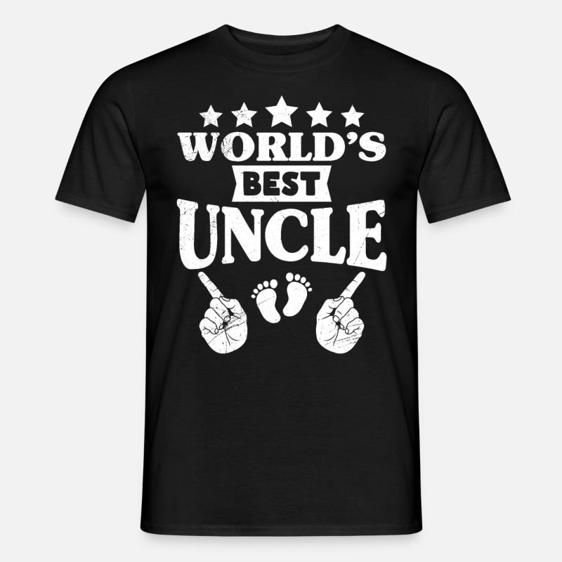 Bester Onkel der Welt Onkel - Männer T-Shirt - Schwarz