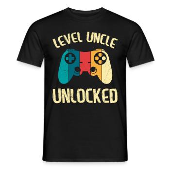 Level Onkel freigeschaltet Onkel - Männer T-Shirt - Schwarz - Vorne - AI Model Male 178 light (178cm)