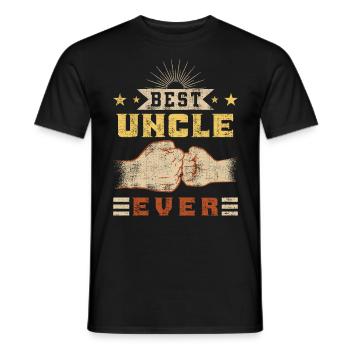 Best Uncle ever Vintage Uncle - Men's T-Shirt - black - Front - AI Model Male 178 light (178cm)