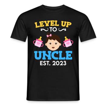 Niveau jusqu’à Oncle 2023 Oncle 2023 - T-shirt homme - noir - Devant - AI Model Male 178 light (178cm)