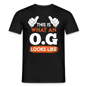 O.G. Uncle Gangster Uncle - Men's T-Shirt - black - Front - AI Model Male 178 light (178cm)