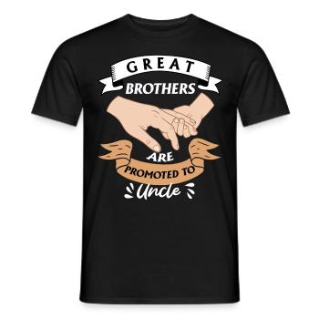 Les grands frères sont promus oncle - T-shirt homme - noir - Devant - AI Model Male 178 light (178cm)