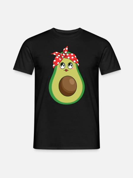 Avocado Bandana vegan - Men's T-Shirt - black