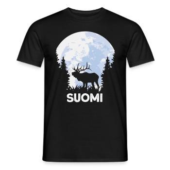 suomi Elch Finnland skandinavien - Männer T-Shirt - Schwarz - Vorne - AI Model Male 178 light (178cm)
