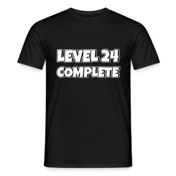 Level 24 Complete Birthday Gift 24 Years - Men's T-Shirt - black - Front - AI Model Male 178 light (178cm)