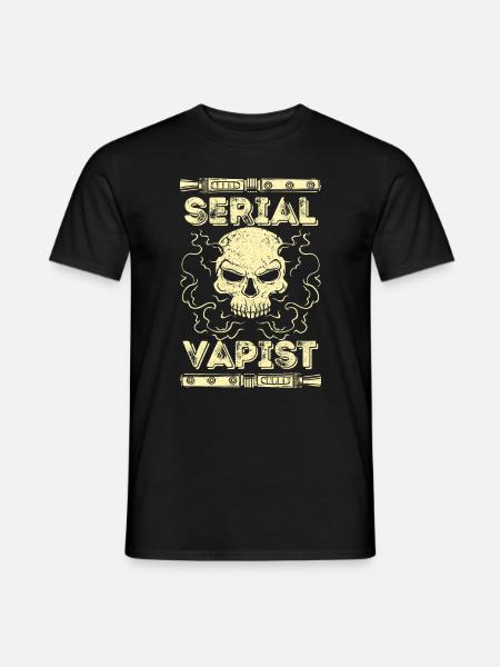 Vaping Serial Vapist E-zigarette - Männer T-Shirt - Schwarz