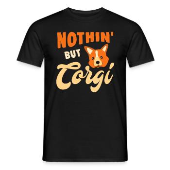 Nothin' But Corgi Dog - Men's T-Shirt - black - Front - AI Model Male 178 light (178cm)
