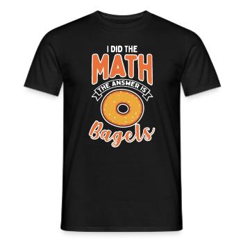 Math Bagel Nerd Bagels Math Teacher - Men's T-Shirt - black - Front - AI Model Male 178 light (178cm)