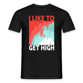 Je veux être un grimpeur de haut niveau - T-shirt homme - noir - Devant - AI Model Male 178 light (178cm)