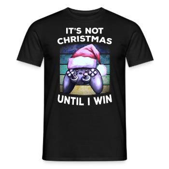 Jeu de chapeau de Noël Gamer Gamer Cadeau Gaming - T-shirt homme - noir - Devant - AI Model Male 178 light (178cm)