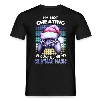Jeu de Noël Gamer Gamer Cadeau - T-shirt homme - noir - Devant - AI Model Male 178 light (178cm)