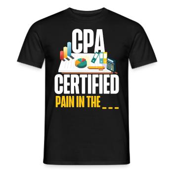 Accountant Bookkeeper Accounting - Men's T-Shirt - black - Front - AI Model Male 178 light (178cm)