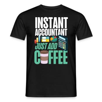 Accountant Bookkeeper Accounting - Men's T-Shirt - black - Front - AI Model Male 178 light (178cm)