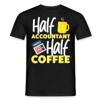 Accountant Bookkeeper Accounting - Men's T-Shirt - black - Front - AI Model Male 178 light (178cm)