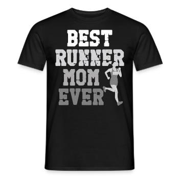 Coureur de course à pied Demi-marathon Maman - T-shirt homme - noir - Devant - AI Model Male 178 light (178cm)
