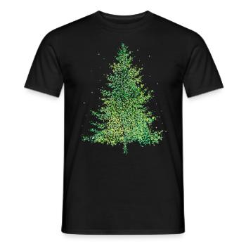 Arbre de Noël Arbre de Noël Arbre de Noël Arbre de No� - T-shirt homme - noir - Devant - AI Model Male 178 light (178cm)