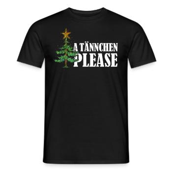 Ä Tännchen please Weihnachtsbaum Weihnachten Xmas - Männer T-Shirt - Schwarz - Vorne - AI Model Male 178 light (178cm)