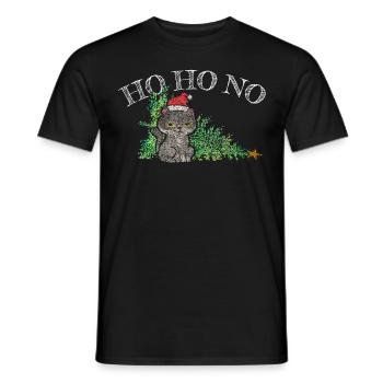 Christmas Muffle Anti Christmas Cat Christmas Tree - Men's T-Shirt - black - Front - AI Model Male 178 light (178cm)