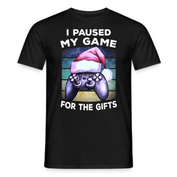 Gamer Jeu de chapeaux de Noël Gamer Gift Gaming - T-shirt homme - noir - Devant - AI Model Male 178 light (178cm)