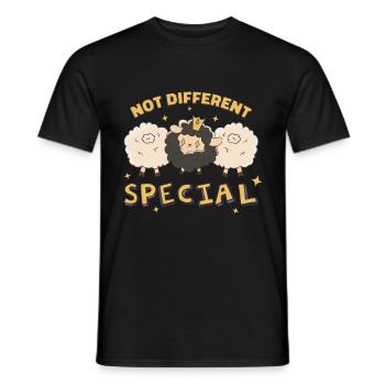 Dire - pas différent Spécial! - T-shirt homme - noir - Devant - AI Model Male 178 light (178cm)