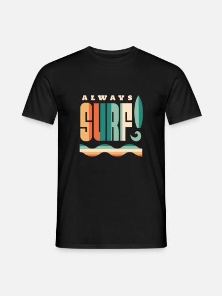 Surfing - always surf! - Men's T-Shirt - black