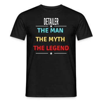 Der Mann Der Mythos Die Legende DETAILER - Männer T-Shirt - Schwarz - Vorne - AI Model Male 178 light (178cm)