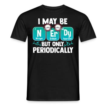 Nerd periodic table - Men's T-Shirt - black - Front - AI Model Male 178 light (178cm)