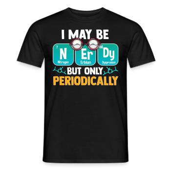 Nerd periodic table - Men's T-Shirt - black - Front - AI Model Male 178 light (178cm)