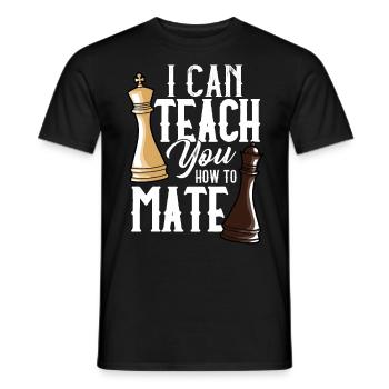 Chess players Chess - Men's T-Shirt - black - Front - AI Model Male 178 light (178cm)