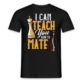 Chess players Chess - Men's T-Shirt - black - Front - AI Model Male 178 light (178cm)