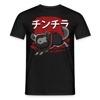 Ninja Chinchilla - Männer T-Shirt - Schwarz - Vorne - AI Model Male 178 light (178cm)