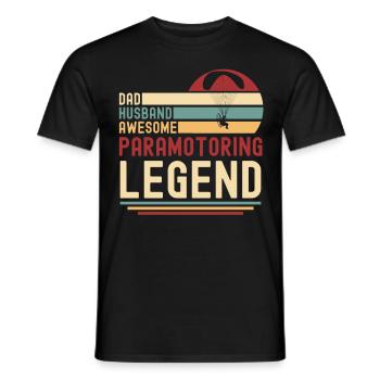 Papa Paramotor Flying vintage rétro paramoteur - T-shirt homme - noir - Devant - AI Model Male 178 light (178cm)