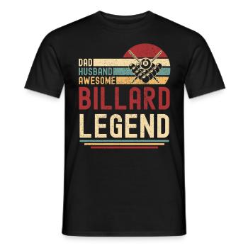Papa Ehemann Billard Legende vintage retro - Männer T-Shirt - Schwarz - Vorne - AI Model Male 178 light (178cm)