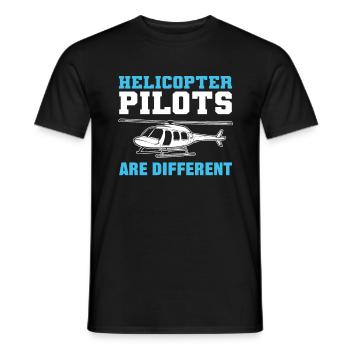 Helicopter Pilots Are Different - Men's T-Shirt - black - Front - AI Model Male 178 light (178cm)