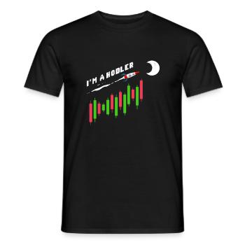Je suis une crypto-monnaie Hodler Crypto - T-shirt homme - noir - Devant - AI Model Male 178 light (178cm)