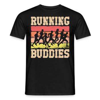 Running Runner Semi-Marathon - T-shirt homme - noir - Devant - AI Model Male 178 light (178cm)