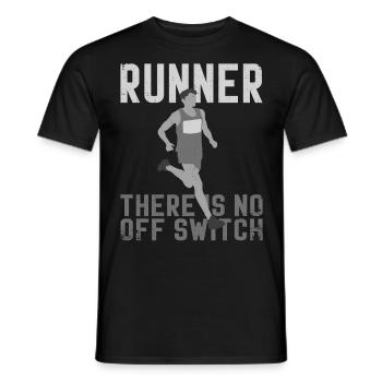 Running Runner Half Marathon - Männer T-Shirt - Schwarz - Vorne - AI Model Male 178 light (178cm)