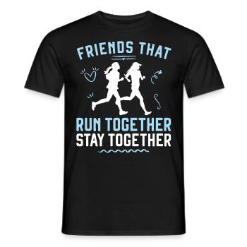 Running Runner Half Marathon - Men's T-Shirt - black - Front - AI Model Male 178 light (178cm)
