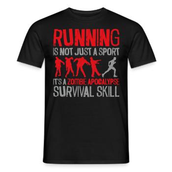 Running Runner Semi-Marathon - T-shirt homme - noir - Devant - AI Model Male 178 light (178cm)