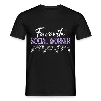 Supervisor you are the best social worker - Men's T-Shirt - black - Front - AI Model Male 178 light (178cm)